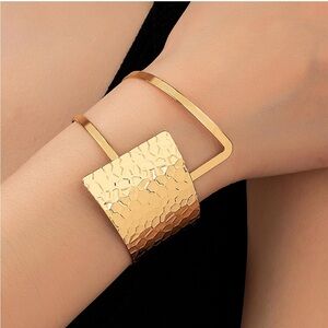 Luxury Gold Chunky Thick Cuff Bracelet